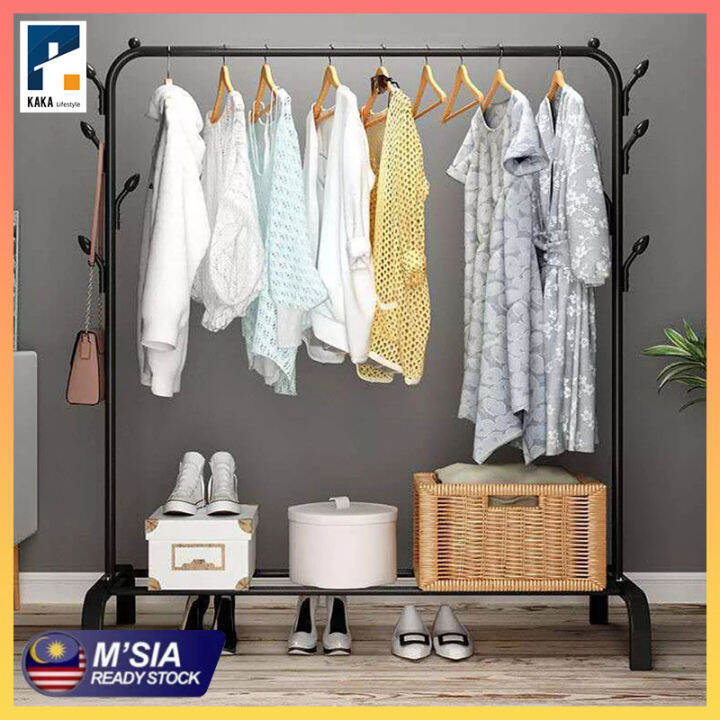 Clothes rack freestanding clothes rack multifunctional single pole