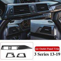 Carbon Fiber Center Console Air Outlet Panel Trim Instrument Panel Trim for BMW 3 Series 320Li F30 F35 2013-2019