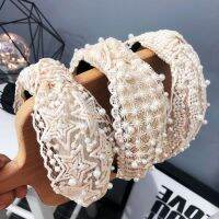 【CC】 Fashion Hairband Headband Artificial Pearls Hair Hoop Middle Knot Accessories Wholesale