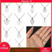 POPULAR X เครื่องประดับ DIY หมวกเปิดได้ Ash Locket จี้ขวดอวยพร เครื่องรางนำโชค สร้อยคอขวดคริสตัล จี้ขวดน้ำหอม