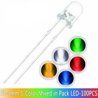 Holiday Discounts 10 Colors 3MM F3 Ultra Bright Emitting Diode Dides Round Water Clear Green/Yellow/Blue/White/Red LED Light Lamp