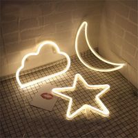 ❆✣ Led Neon Light Sign Moon Star Night Light Xmas Wedding Party Holiday Kids Room Home Decorations Neon Lamp