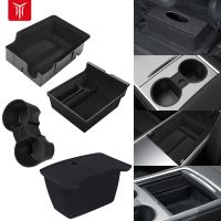 Car Storage Box For Tesla Model 3 2021 Model Y 2022 Center Armrest Hidden Box Cup Holder Console Organizer Car Box Accessories