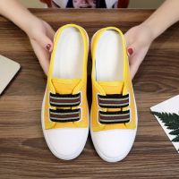 IELGY Joker fashion simple white shoes Korean comfort casual flat shallow denim womens shoes wild