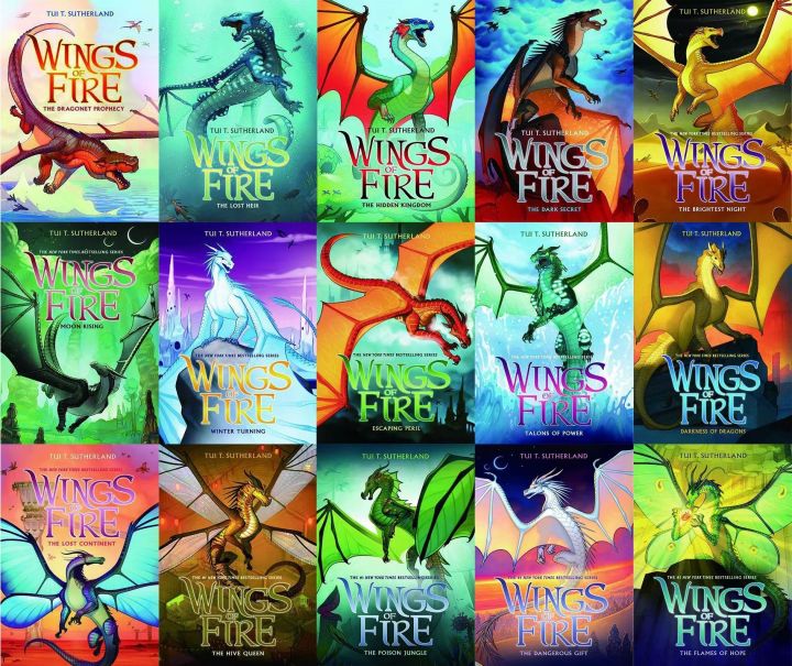 English novel Wings of Fire 1-15 Flame Wings Fire Wing Flying Dragon 15 ...