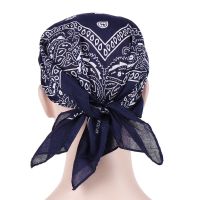 +‘； Women Cotton Head Scarf Visor Hat With Wide Brim Sunhat Summer Beach UV Protection Sun Hats Female Casual Printed Flower Cap