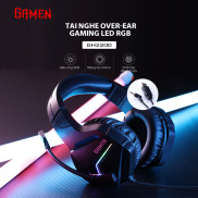 Tai nghe Gamen GH2200 tai nghe kiểu dáng gaming Led RGB over ear chụp tai