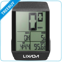 Lixada จักรยานไร้สายขี่จักรยานคอมพิวเตอร์กันน้ำจักรยาน S Peedometer วัดระยะทางที่มี6ภาษาแสงไฟ LED