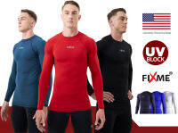 Boost skin ชาย เสื้อรัดกล้ามเนื้อ กันUV99%  ( คอกลม ) FIXMEมาตรฐานUSA  FIXMESPORT