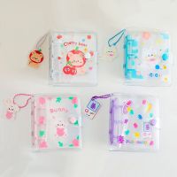 Transparent Binder Album Photo Card Collection With Pendant Portable Lovely Cartoon Photocard Mini Scrapbook Postcard Storage