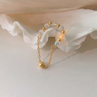 cystal gold ear cuff