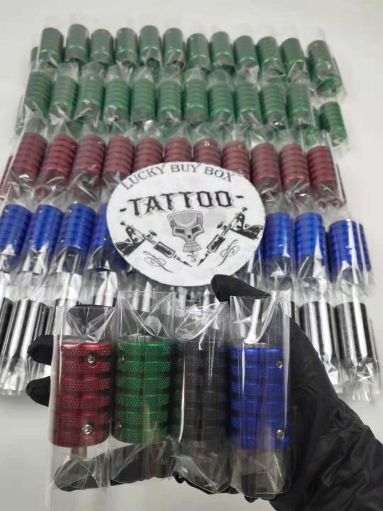 free-shipping-tattoo-grips-4pcscolor-lot-knurled-aluminum-tattoo-grip-tube-30mm-with-back-stem-for-tattoo-machine-power-kit-se