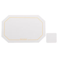 Nordic style placemat table mat pu leather table mat heat insulation non-slip simple square placemat saucer coaster table mat