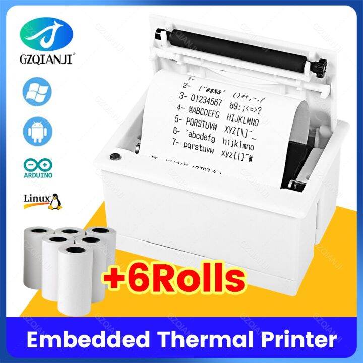 QR204 Mini Embedded Printer Thermal ESC POS Receipt Parallel Panel ...