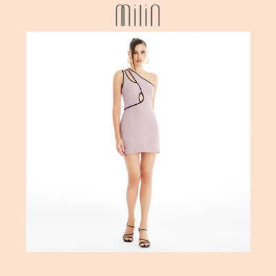 [MILIN] One shoulder with cut-out slim fitted mini dress เดรสสั้นปาดไหล่เดียว คัทเอาท์ ทรงเข้ารูปพอดีตัว / Devine Dress