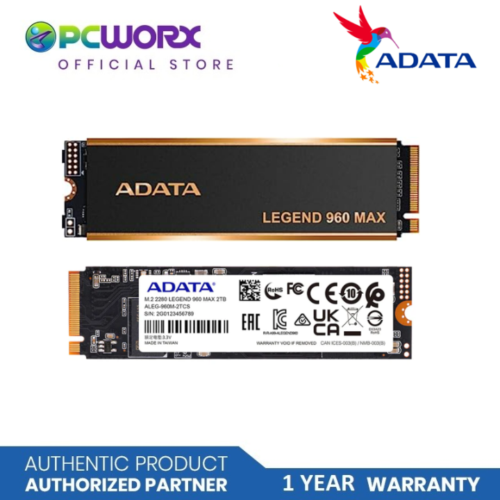 ADATA AD-ALEG-960M-2TCS LEGEND 960 MAX 2TB M.2 PCIe 4.0 X4 SSD ...