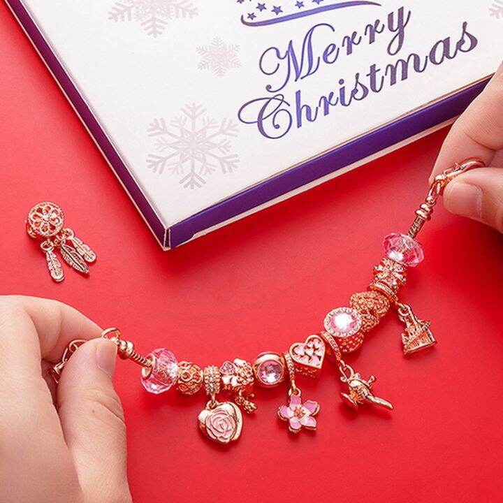 christmas-snowflake-bells-bracelet-making-kits-jewelry-making-charm-with-necklace-pendant-beads-charms-string