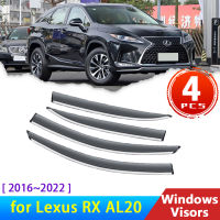 รถหน้าต่างด้านข้าง Visors สำหรับเล็กซัส RX 450H 350 AL20 2016 ~ 2022อุปกรณ์เสริม2018 2020 D Eflectors ฝนคิ้วยามบังแดดควัน