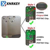 XNRKEY 2ปุ่ม PCF7947กุญแจรถยนต์รีโมท/ID46ชิป433Mhz สำหรับ Renault Laa Espace 2001-2006การ์ดกุญแจรถอัจฉริยะ