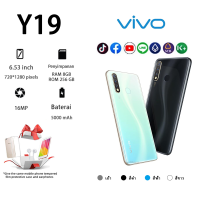 【พร้อมส่ง】VIVO Y19 smart phone RAM8/256GB กล้อง Triple Camera + จอกว้าง 6.53" (รับประกัน 1ปี)