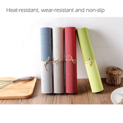 Heat Resistant Table placemats Home decoration For dinner table Washable PVC mat rug Odorless 4 colors PVC Kitchen supplies
