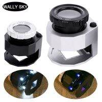 30X เครื่องวัดมีจอแสดงผลแว่นขยายมืออาชีพที่มีมาตราส่วน3 LED 3 UV Light Illumination Loupe ระบุสกุลเงิน