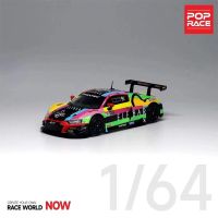 Poprace 1:64โมเดลรถ R8 LMS EVO ELFBAR X Works #91ยานพาหนะสำหรับวิ่งแบบหล่อจากอัลลอย