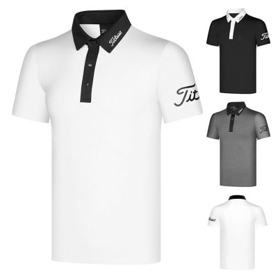 ¤ J.L INDEBER Titleist MARK LONA PG Golf ชายเสื้อผ้าเสื้อยืดแขนสั้น Quick-Drying Breathable Polo เสื้อกีฬาเสื้อกอล์ฟ Sweat Coat
