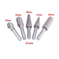 5ชิ้น10ชิ้นไฟล์โรตารี่ Rasp เหล็ก1/4 "6Mm ก้านเครื่องมือช่างไม้ไม้แกะสลักรากเครื่องแกะสลักเครื่องมือขาตั้งชุดตัด