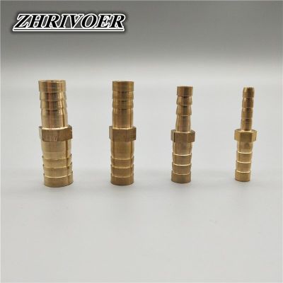 Brass Reducing Straight Hose Barb 2 Way Pipe Fitting Reducer Copper Joiner Splicer Connector Coupler Adapter For Fuel Gas Water Pipe Fittings Accessor