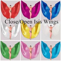 ขายร้อนราคาถูกผู้หญิง Professional Belly Dance เครื่องแต่งกายมุม Isis Wings เปิด Isis Wings S No Stick