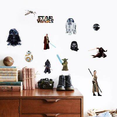 Star War The Force Awakens Darth Vader Yoda Death Star wall stickers for kids rooms decor diy computer refrigerator decorative