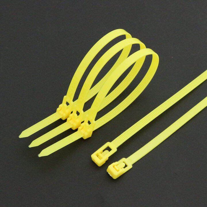 5x150-200-300-8x350-400-500-600-มม-ไนลอน-releasable-สายผูก-100pcs-สีพลาสติก-self-locking-reusable-loop-wrap-zip-bundle-yrrey