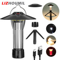 LIZHOUMIL โคมไฟ Led แคมป์ทรงซังข้าวโพดทำงานอเนกประสงค์น้ำหนักเบาชาร์จได้ไฟ Led สำหรับตั้งแคมป์กลางแจ้งโคมไฟฉุกเฉิน