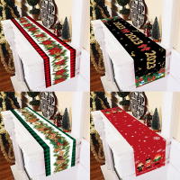 【TaroBall】4/6/8 Seaters 180Cm Christmas Tablecloth Merry Christmas Printed Table Runner For Party Xmas Gifts New Year 2023