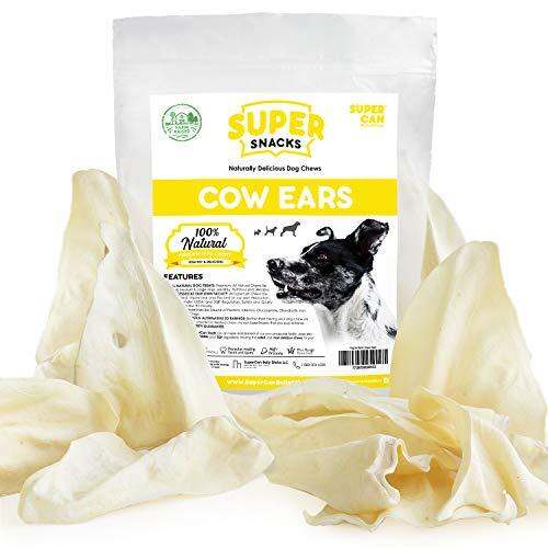 [PREORDER] SUPER CAN BULLYSTICKS Natural Whole Cow Ears for Dogs [15