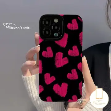 Sweet stripe checkerboard lucky Love art lens Phone Case For iPhone 14 13  11 12 Pro Max Xr Xs Max X 7 8 14 Plus case Cute Cover