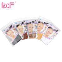 Loof 12 Pcs6packs หมวกที่คลุมผมดีลักซ์หมวกตาข่ายยืดโพลีเอสเตอร์สำหรับใส่วิกผมสีดำสีบลอนด์สีน้ำตาล