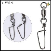 YIWEN 10pcs ทนทานต่อการใช้งาน แหวนที่เป็นของแข็ง ขนาด1 #ถึง8 # ถังแบริ่ง หมุนกลิ้งได้ ขั้วต่อสแน็ปตกปลาพร้อมพิน ลูกบอลสำหรับงานหนัก