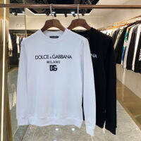 ♝ DG1ฤดูใบไม้ร่วง/ฤดูหนาวใหม่แนวโน้มแฟชั่นยุโรปผ้าฝ้าย Monogram พิมพ์จัมเปอร์ผู้ชายและผู้หญิงสามารถสวมใส่การจับคู่แขนยาวจัมเปอร์ M-4XL