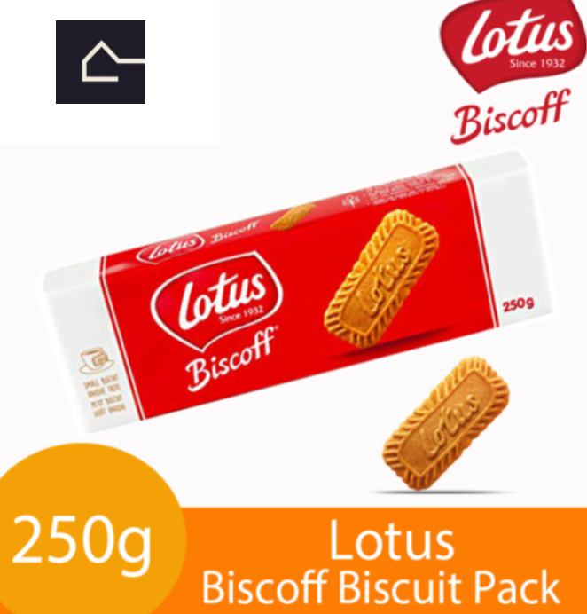 ถูกที่สุด! Lotus Biscoff Biscuit รสคาราเมล 250g. บิสกิต โลตัสบิสคอฟ BBE