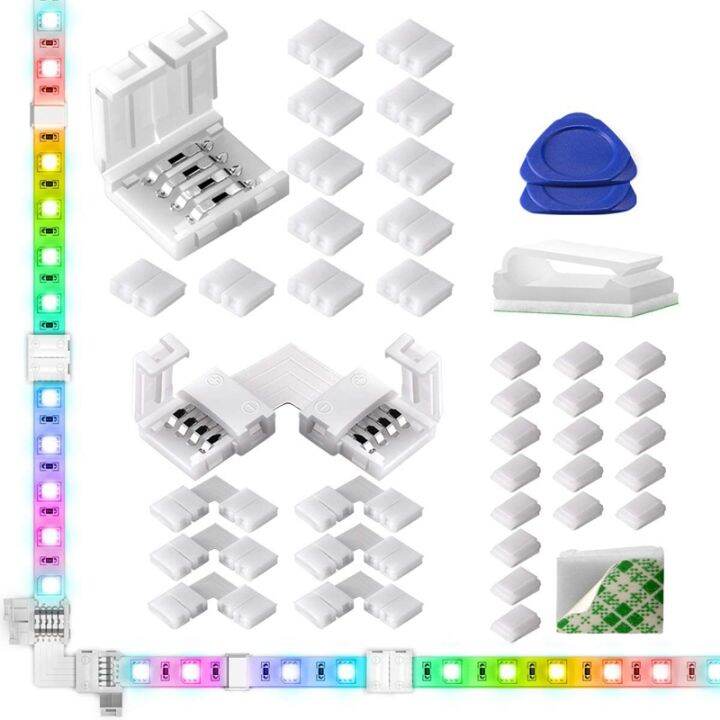 LED Light Strip Connectors 4 Pin RGB LED Lights Connectors,Gapless