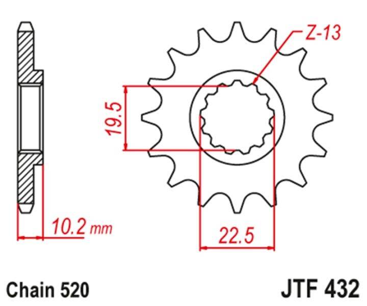 เฟืองหน้ารถมอเตอร์ไซค์520สำหรับ-suzuki-lt250-r-lt250r-quadrfo-เหมาะสม-acer-85-93-rmx250-89-01-dr350-90-99-dr350s-90-93-dr350se-94-99อะไหล่คาร์บูเรเตอร์