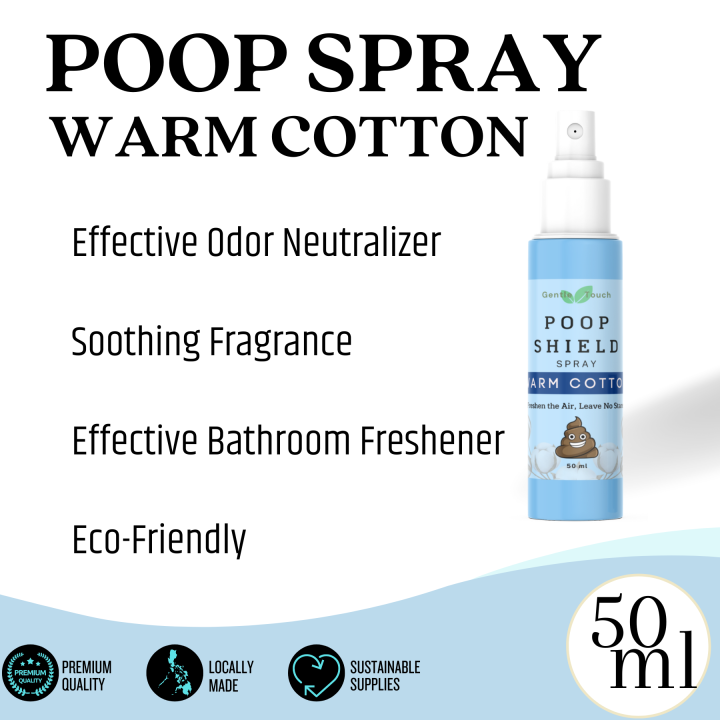 Premium Warm Cotton Poop Shield Spray Odor Buster Toilet Deodorizer