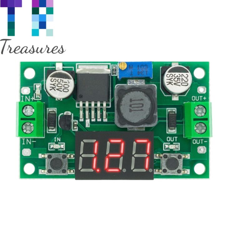 โวลต์มิเตอร์ไฟ-led-dcdc-4-0-40-hingga-1-3-37v-modul-kasa-langkah-down-10หน่วย-lm2596-dc