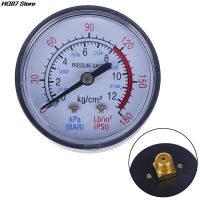 Iron Shell Bar Air Pressure Gauge Double Scale For Air Compressor 9.5/13mm (1/8 1/4 Bsp) Thread 0 180PSI 0 12Bar Dia 40/50mm