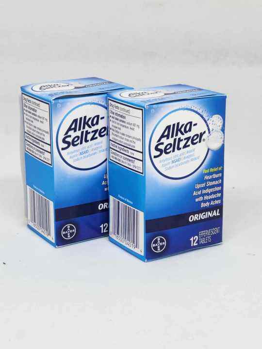 Alka Seltzer Antacid for heartburn Indigestion & Upset Stomach 12
