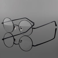 208 Vintage Round Small Spring Hinges John Lennon Metal Eyeglass Frames Full Rim Myopia Rx Able Glasses