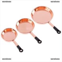 WMPH Vintage 3Pcs Miniature Kitchenware Set Alloy Pots Pans for 112 Dollhouse joie