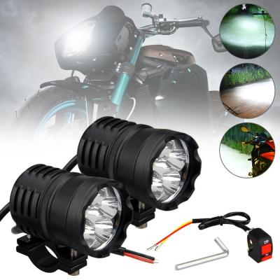 202121PCS LED 60W 6000LM 6500k 12V-80V Motorcycle Waterproof Headlight Fog Spot Light Auxiliary lamps &amp; Switch accesorios moto